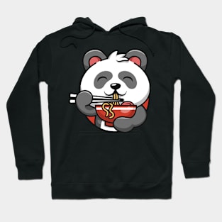 cute panda eat noodles Hoodie